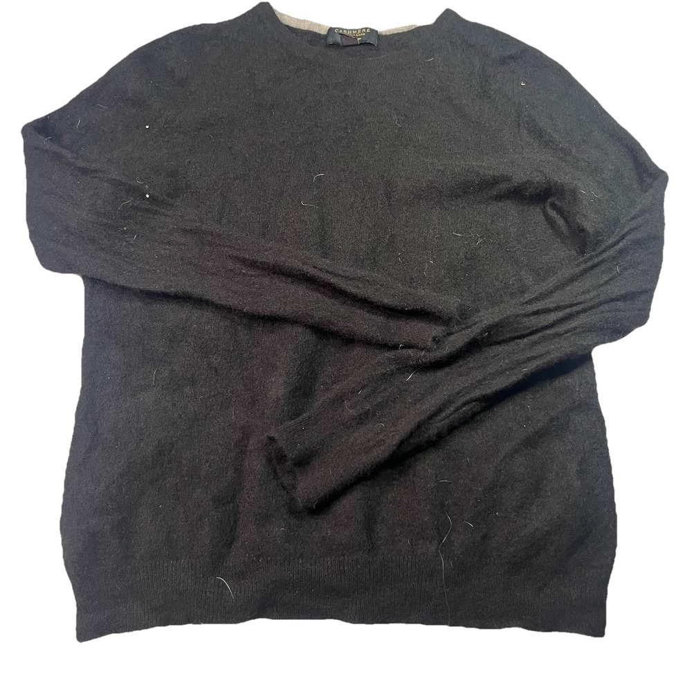 Charter‎ Club Women's Luxury 100% Cashmere Sweater Black, Size Large